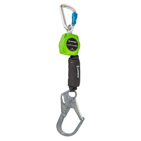 Safewaze Latitude 6' Single Web SRL: Alu Carabiner, Rebar Hook 019-5050